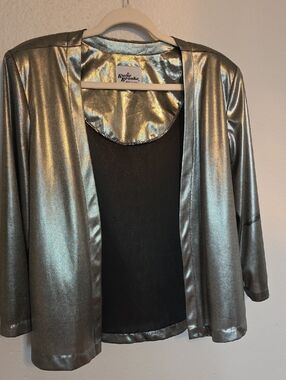 Skatie Silver Metallic Cardigan